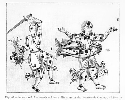 Persée et Andromède, de Liber de Stellis Fixarum, illustration de 